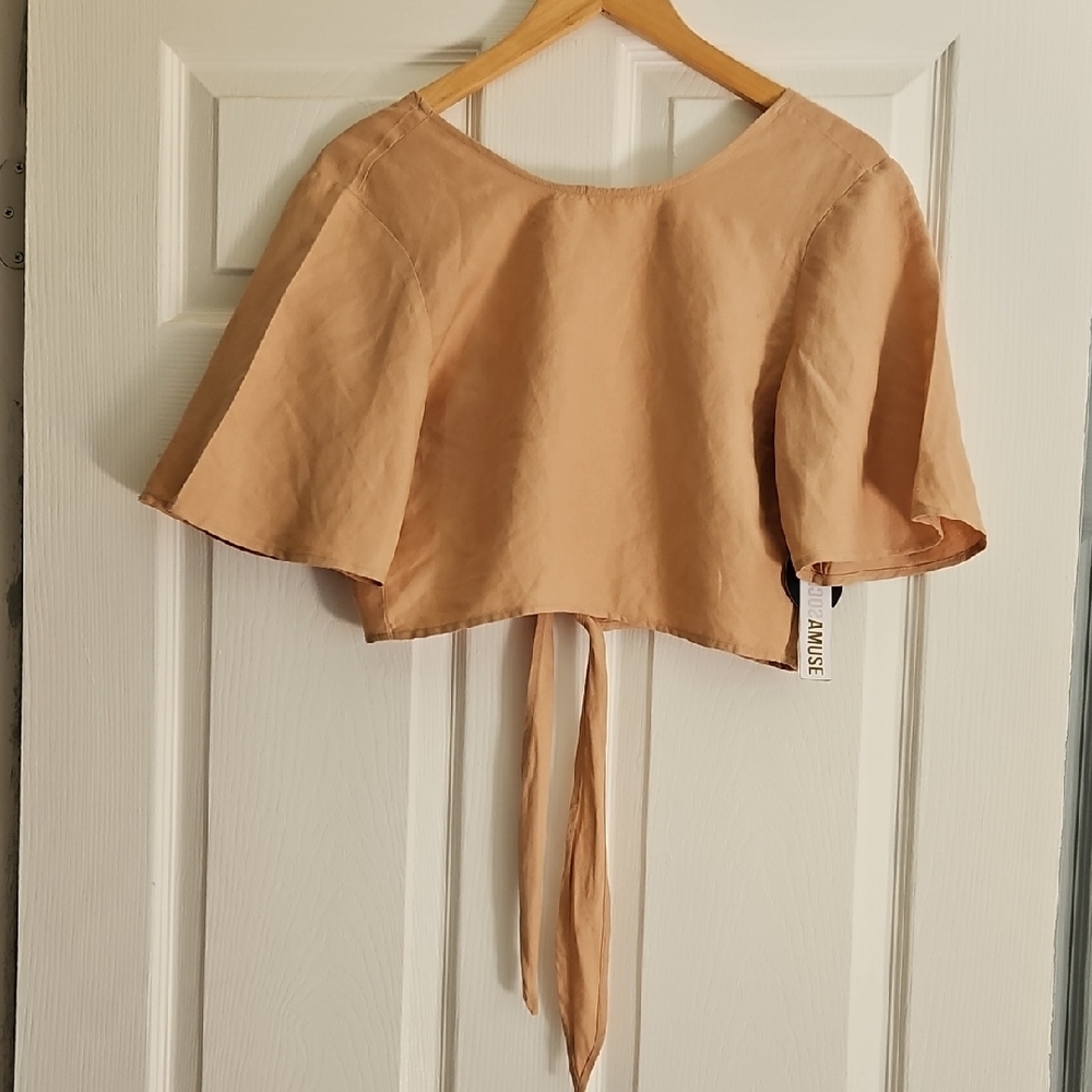 Amuse Society Cropped Blouse.  Small